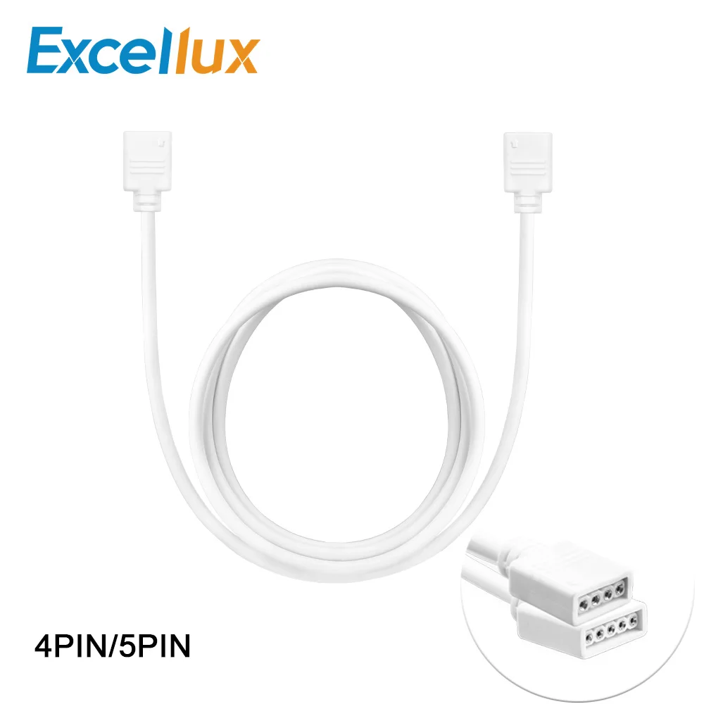 4Pin 5pin Uzatma Kablosu kablo kordonu Konektörü RGB RGBW RGBWW LED Şerit 5050 Çift Taraflı Konnektör 10mm Led şerit ışık Görüntü  0
