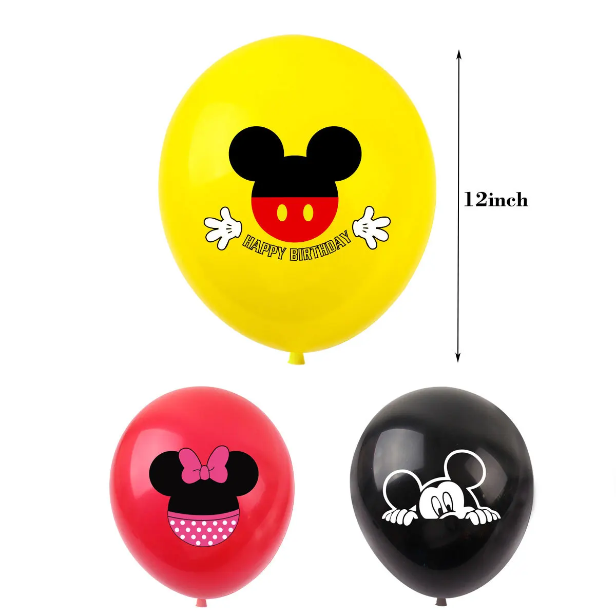 Disney Mickey Mouse Afiş Seti Mickey Minnie çocuk Doğum Günü Partisi Aile Giydirme Düzenleme Malzemeleri Kek Ekleme Balonlar Görüntü  3