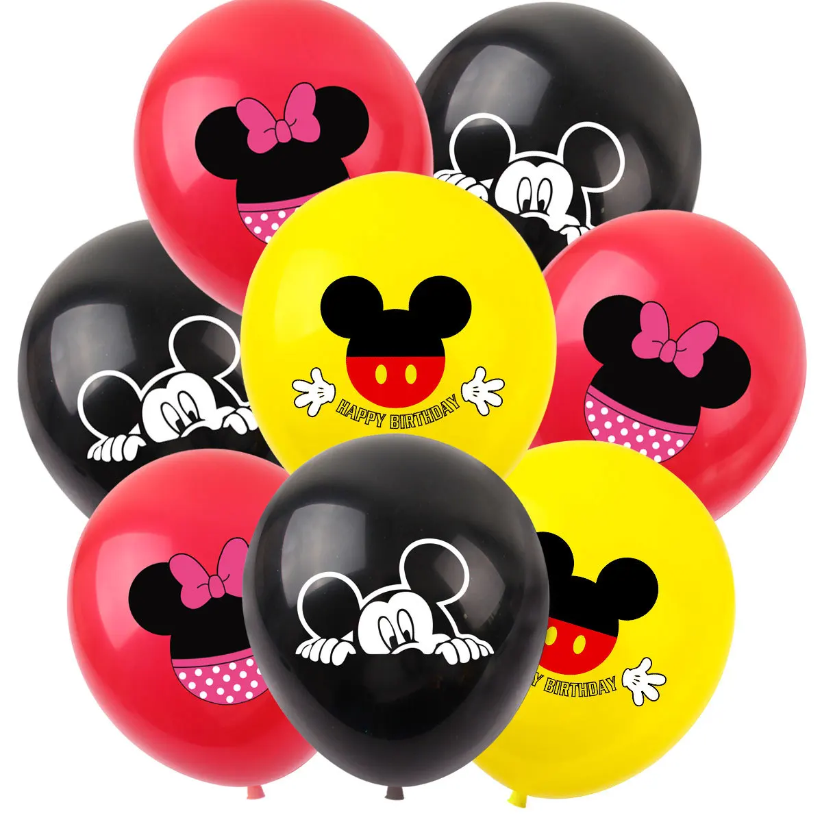 Disney Mickey Mouse Afiş Seti Mickey Minnie çocuk Doğum Günü Partisi Aile Giydirme Düzenleme Malzemeleri Kek Ekleme Balonlar Görüntü  4