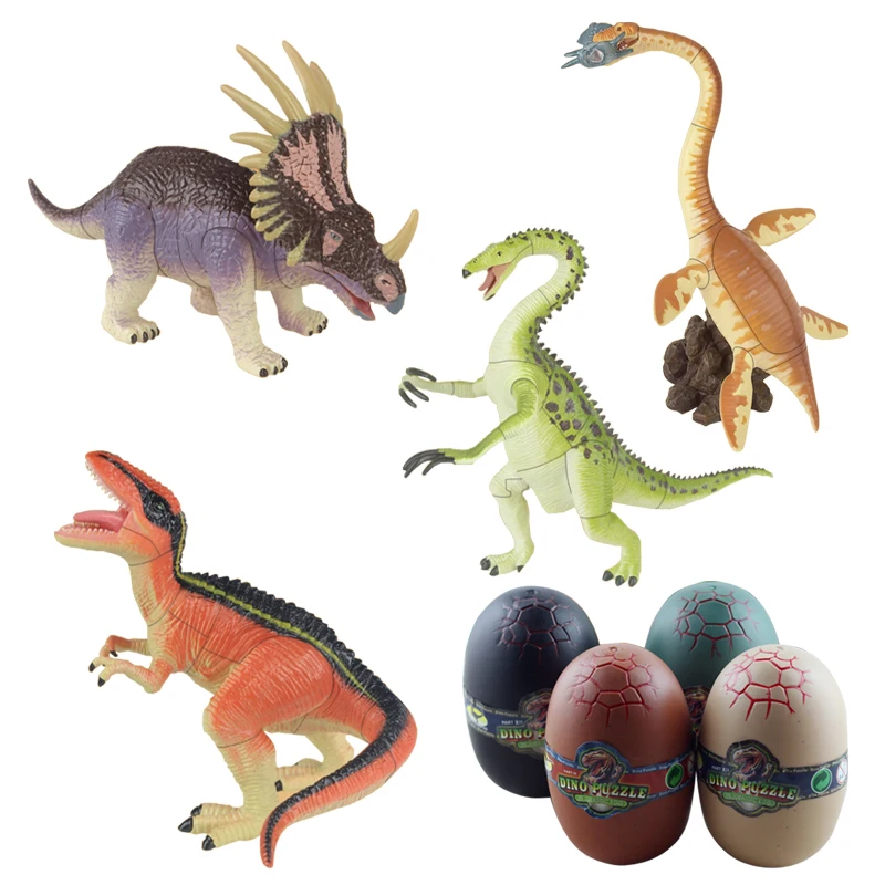 Jurassic dinozor yumurta oyuncak 6x9cm çocuklar plastik bulmaca Ramdom rakamlar Modeli Görüntü  0