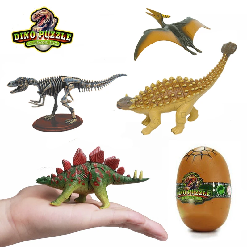 Jurassic dinozor yumurta oyuncak 6x9cm çocuklar plastik bulmaca Ramdom rakamlar Modeli Görüntü  1