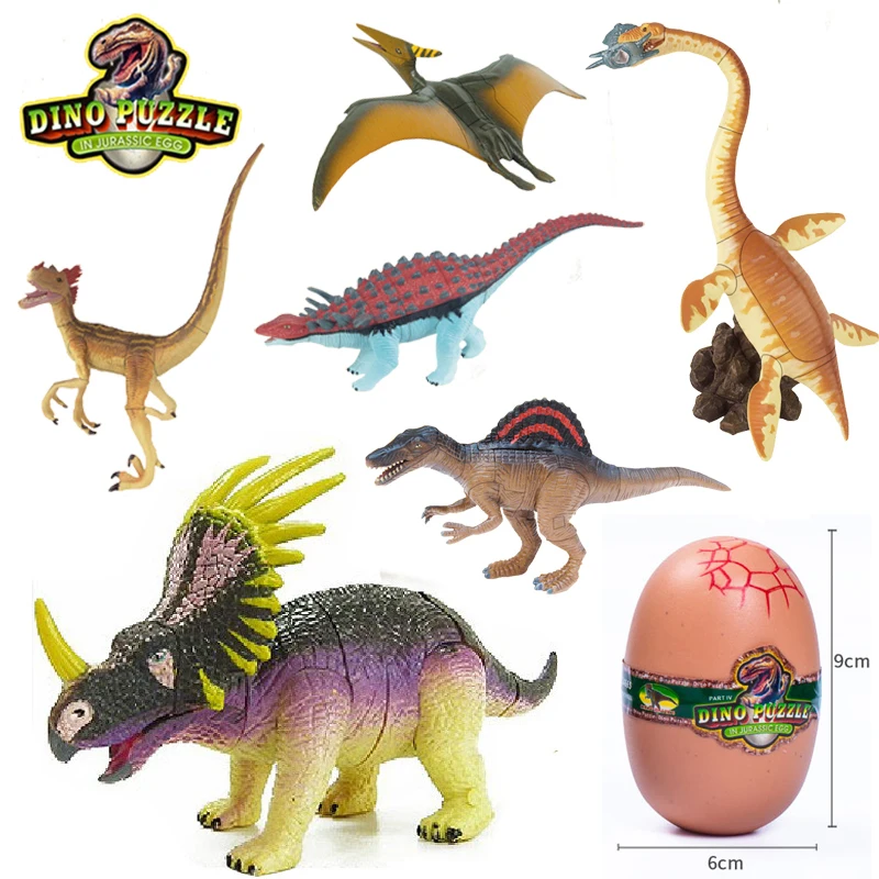 Jurassic dinozor yumurta oyuncak 6x9cm çocuklar plastik bulmaca Ramdom rakamlar Modeli Görüntü  3