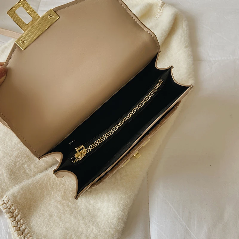 Lüks Marka Tasarımcısı Kadife Çanta Çanta Kadın Crossbody Çanta 2021 Yeni Moda Kış Bayan postacı çantası Tote Yüksek Kalite Görüntü  2