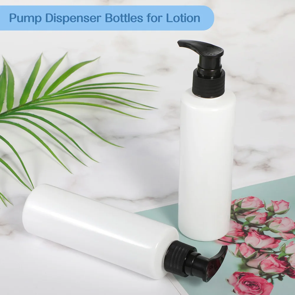 Losyon, Masaj Yağı, Şampuan ve Daha Fazlası için 200ml Doldurulabilir Plastik pompalı dağıtıcı Şişeler Bpa / lateks İçermez Görüntü  3