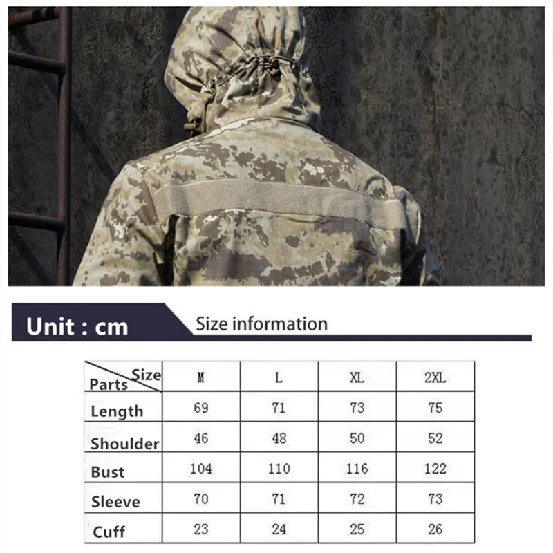 Ilkbahar Sonbahar Askeri Ordu Taktik Önlük Özel Alan Savaş Eğitimi Takım Elbise Açık Avcılık Kamuflaj Dağcılık Üstleri Görüntü  5