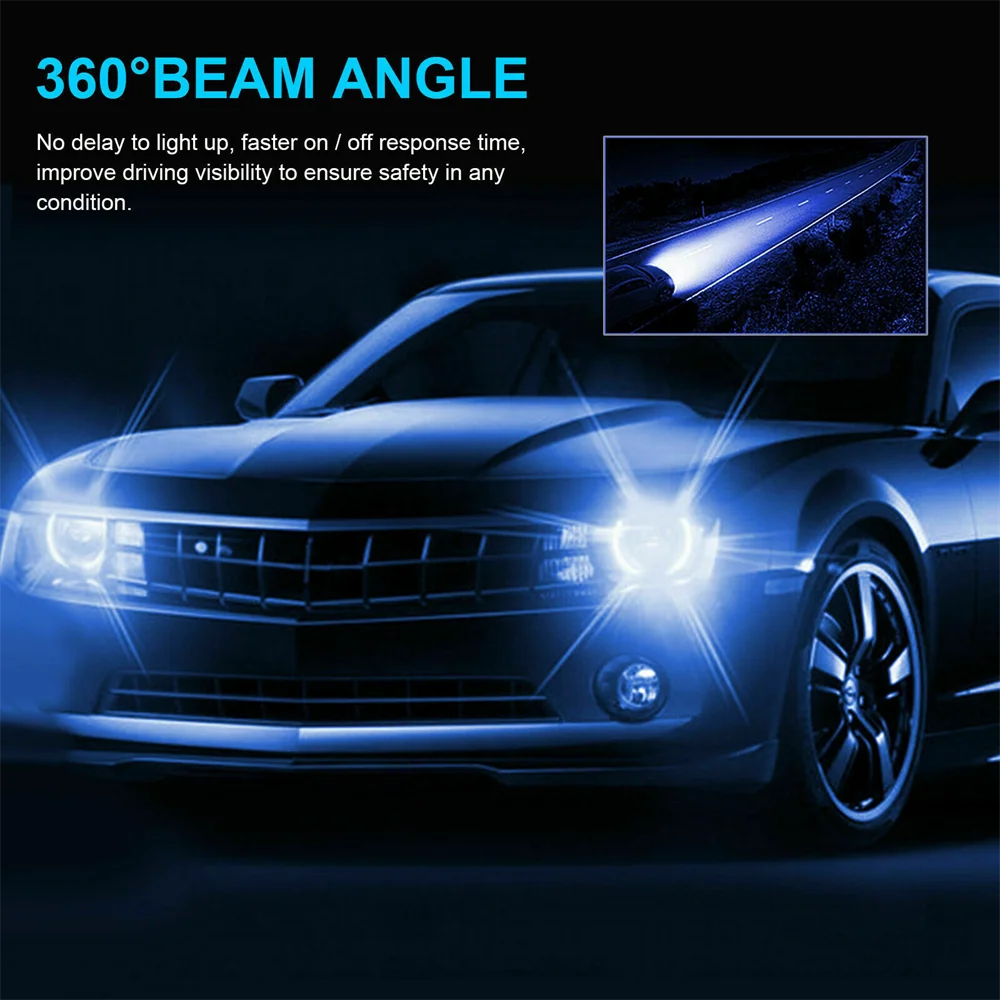 4 Adet H1 ışıkları Xenon beyaz beş çeşit ışık Araba Far Bulbs12V aydınlatma Sis lambaları ampuller kiti sürüş DRL 50W 6000K Görüntü  3