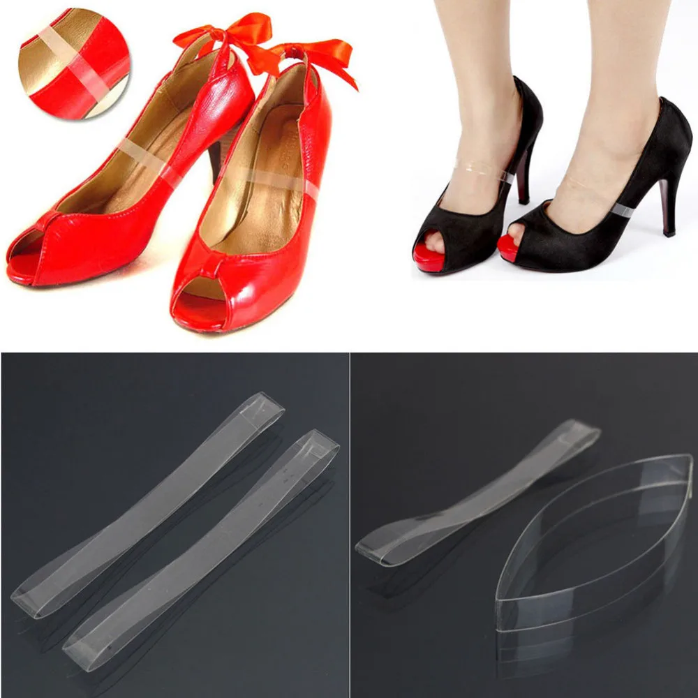 10 adet = 5 Çift şeffaf ayakkabı Bağcıkları Görünmez Elastik Silikon Şeffaf Ayakabı Yüksek Topuk Ayakkabı Ayakkabı Erişim Ayakkabı Bağı Sapanlar Görüntü  3