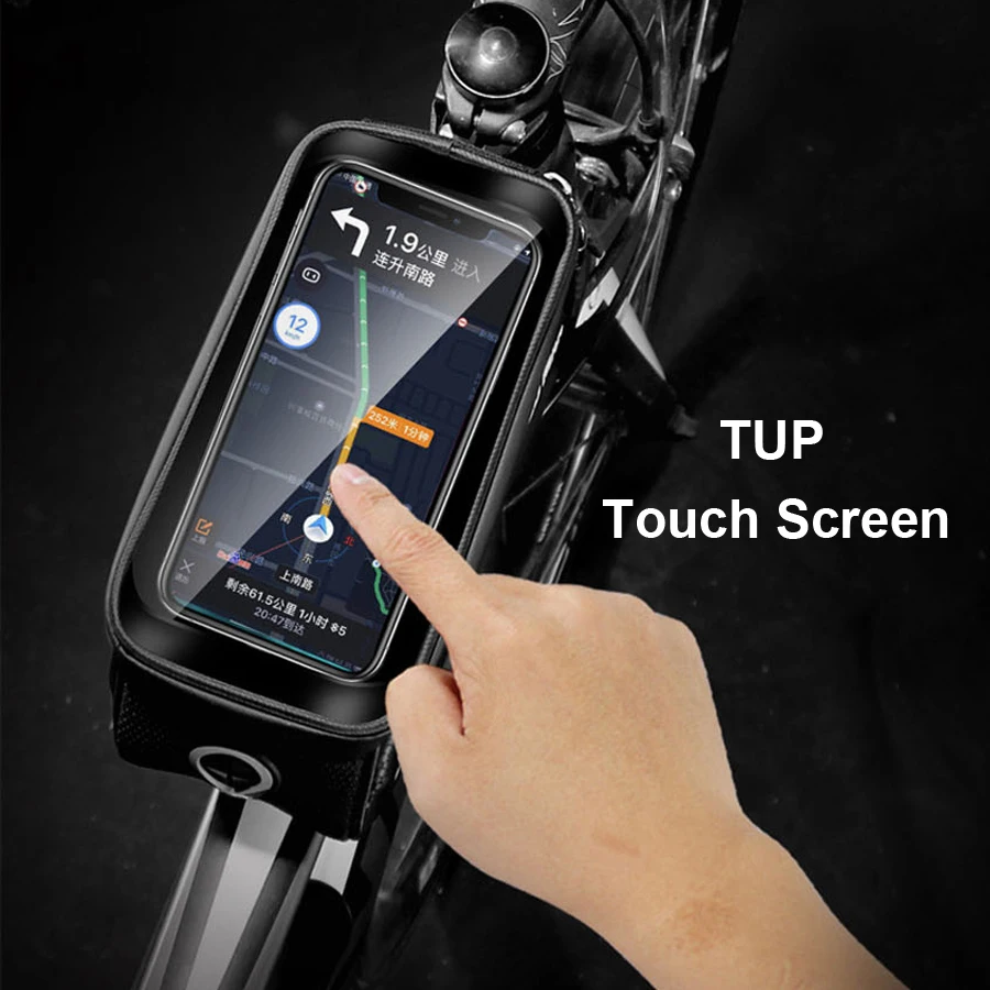 VAHŞİ ADAM Yağmur Geçirmez Bisiklet çanta çerçevesi Ön Üst Tüp Bisiklet Çantası Yansıtıcı 6.5 in telefon kılıfı Dokunmatik Ekran Çantası MTB Bisiklet Aksesuarları Görüntü  0