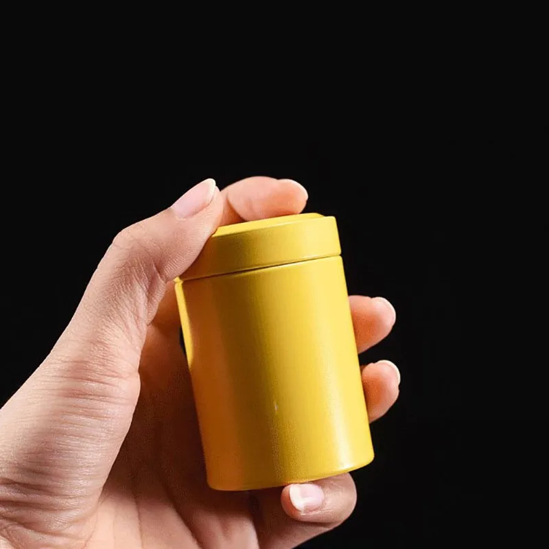 10g Yuvarlak Mühürlü Metal çay Kutuları Açık Mini Kahve Baharat çay konteyneri Taşınabilir Çay Paketleme Teneke Kavanoz Görüntü  2