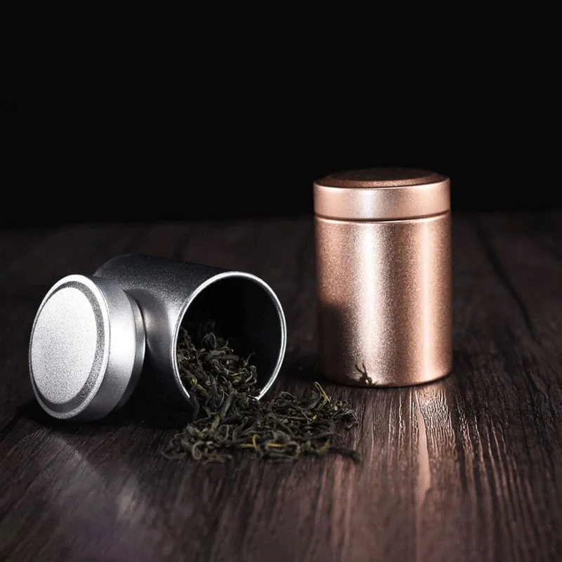 10g Yuvarlak Mühürlü Metal çay Kutuları Açık Mini Kahve Baharat çay konteyneri Taşınabilir Çay Paketleme Teneke Kavanoz Görüntü  4