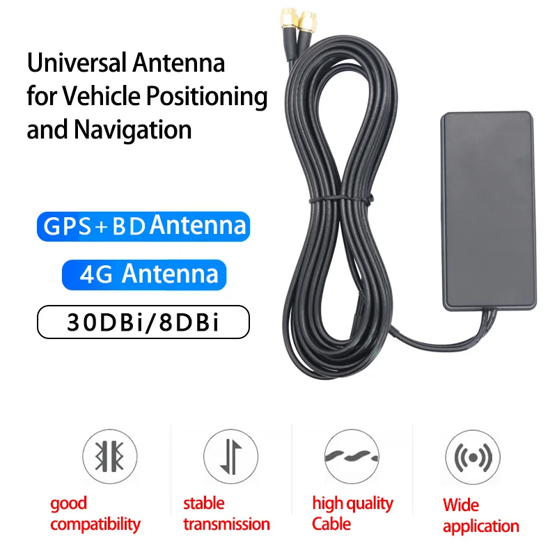 Açık 4G + GPS Dual Band Anten İle 30dBi Filtre Amplifikatör Araba Uydu Navigasyon Konumlandırma Mobil Ağ Sinyal Güçlendirici Görüntü  5
