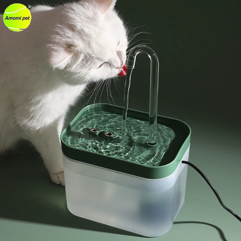 Kedi su çeşmesi Filtresi USB Elektrikli Dilsiz Kedi su çeşmesi Pompası 1.5 L Büyük Kapasiteli Filtre İçme su sebili Kediler için Görüntü  0