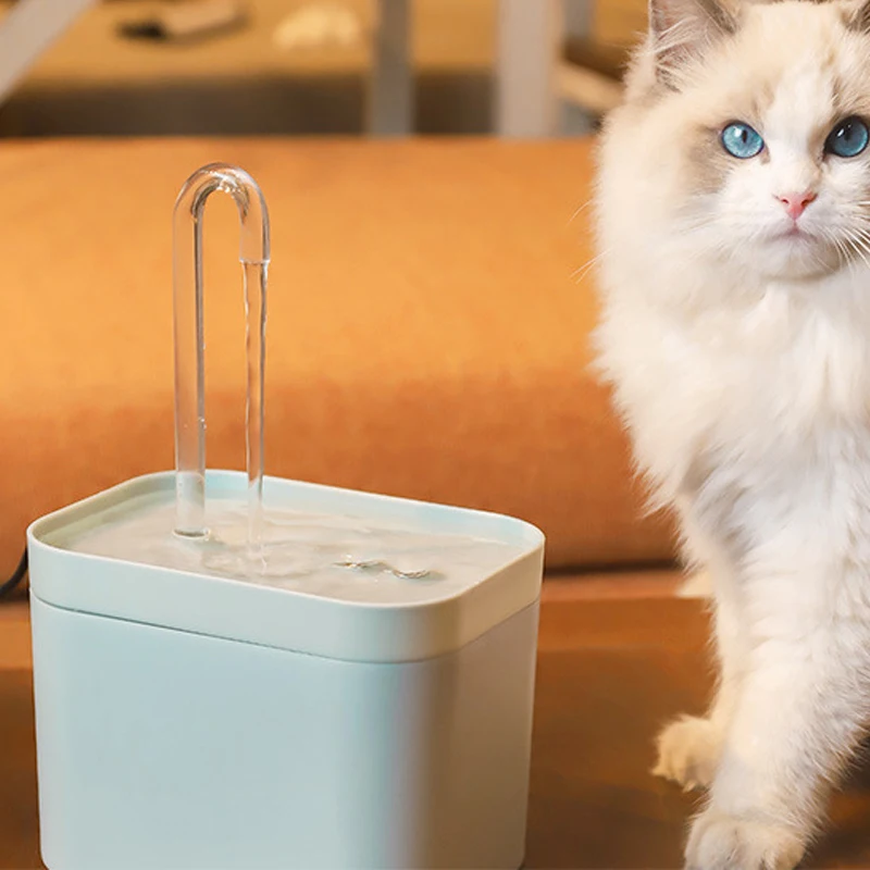 Kedi su çeşmesi Filtresi USB Elektrikli Dilsiz Kedi su çeşmesi Pompası 1.5 L Büyük Kapasiteli Filtre İçme su sebili Kediler için Görüntü  3