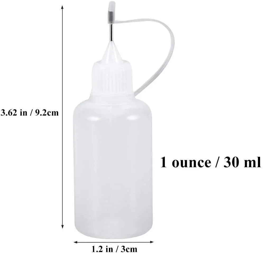50 Adet 10ml 30ml İğne Ucu tutkal şişesi Aplikatör DIY Aracı Hassas Şişe İğne Şişesi sıkılabilir şişe Görüntü  3