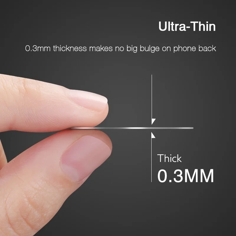 1 ADET 0.3 mm Ultra ince Etiket Metal Plaka Manyetik telefon tutucu Çift taraflı yapışkan sac demir Mıknatıs Braketi Görüntü  3