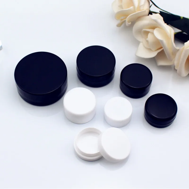 6 adet / paket Siyah Beyaz 5g 5ml Yuvarlak Kozmetik Pot Kavanoz Göz Farı Makyaj Yüz Kremi Dudak Balsamı Kapları DIY Tırnak Sanat Depolama Görüntü  2