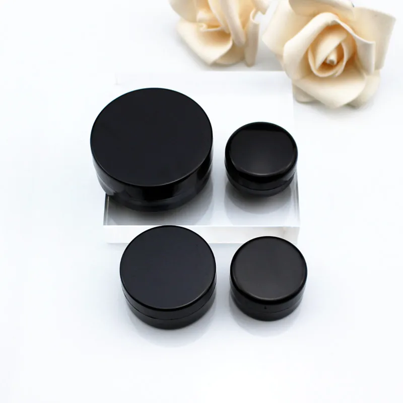 6 adet / paket Siyah Beyaz 5g 5ml Yuvarlak Kozmetik Pot Kavanoz Göz Farı Makyaj Yüz Kremi Dudak Balsamı Kapları DIY Tırnak Sanat Depolama Görüntü  3
