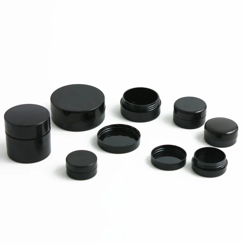 6 adet / paket Siyah Beyaz 5g 5ml Yuvarlak Kozmetik Pot Kavanoz Göz Farı Makyaj Yüz Kremi Dudak Balsamı Kapları DIY Tırnak Sanat Depolama Görüntü  5