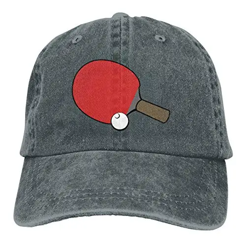 Flyjbs kadın erkek Ayarlanabilir Beyzbol Şapkası, Masa Tenisi Denim Kumaş Snapback Katı Şapka Görüntü  1