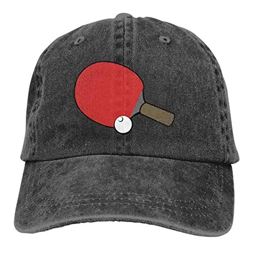 Flyjbs kadın erkek Ayarlanabilir Beyzbol Şapkası, Masa Tenisi Denim Kumaş Snapback Katı Şapka Görüntü  3