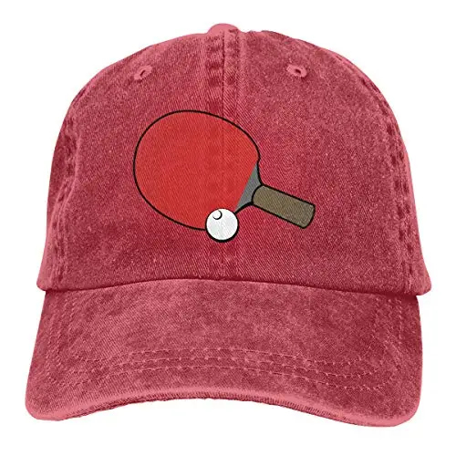 Flyjbs kadın erkek Ayarlanabilir Beyzbol Şapkası, Masa Tenisi Denim Kumaş Snapback Katı Şapka Görüntü  4