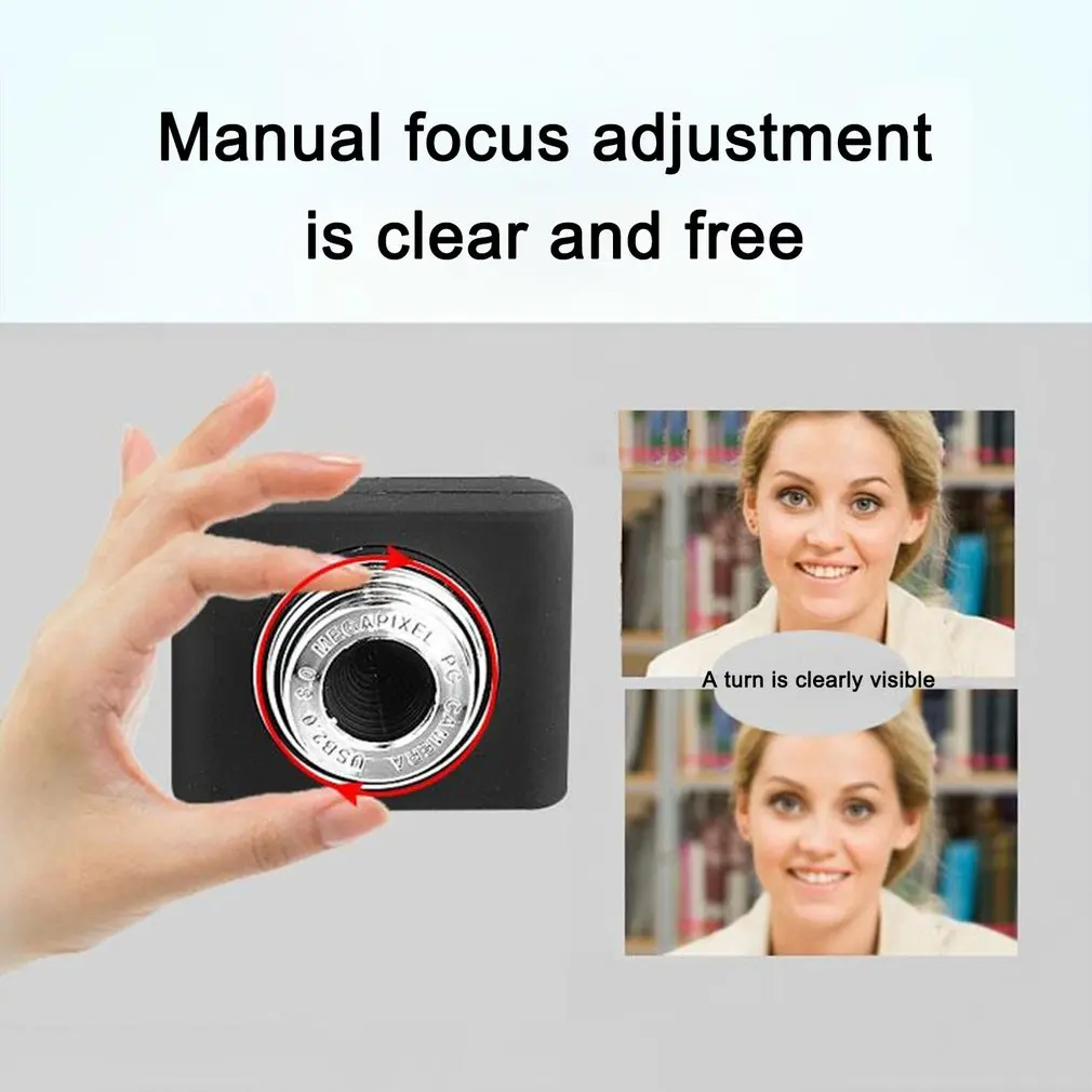 Hızlı Teslimat HD Mini Bilgisayar Kamerası Anti-peeping Dönebilen Ayarlanabilir Kamera Canlı Yayın Video Konferans Çalışması Görüntü  5
