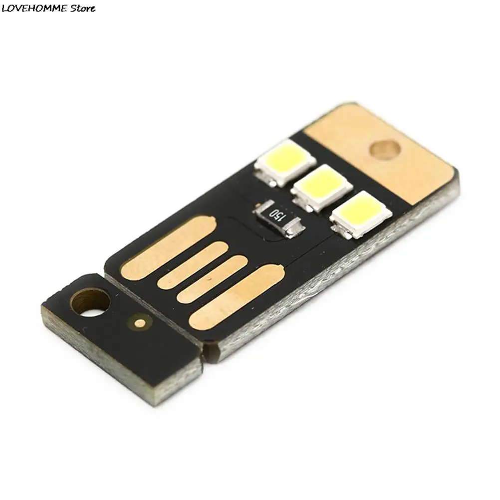 Bir / 5 adet Mini cep kartı USB güç LED Anahtarlık gece lambası 0.2 W USB LED ampul kitap ışık dizüstü PC Powerbank Gece Lambası Görüntü  3