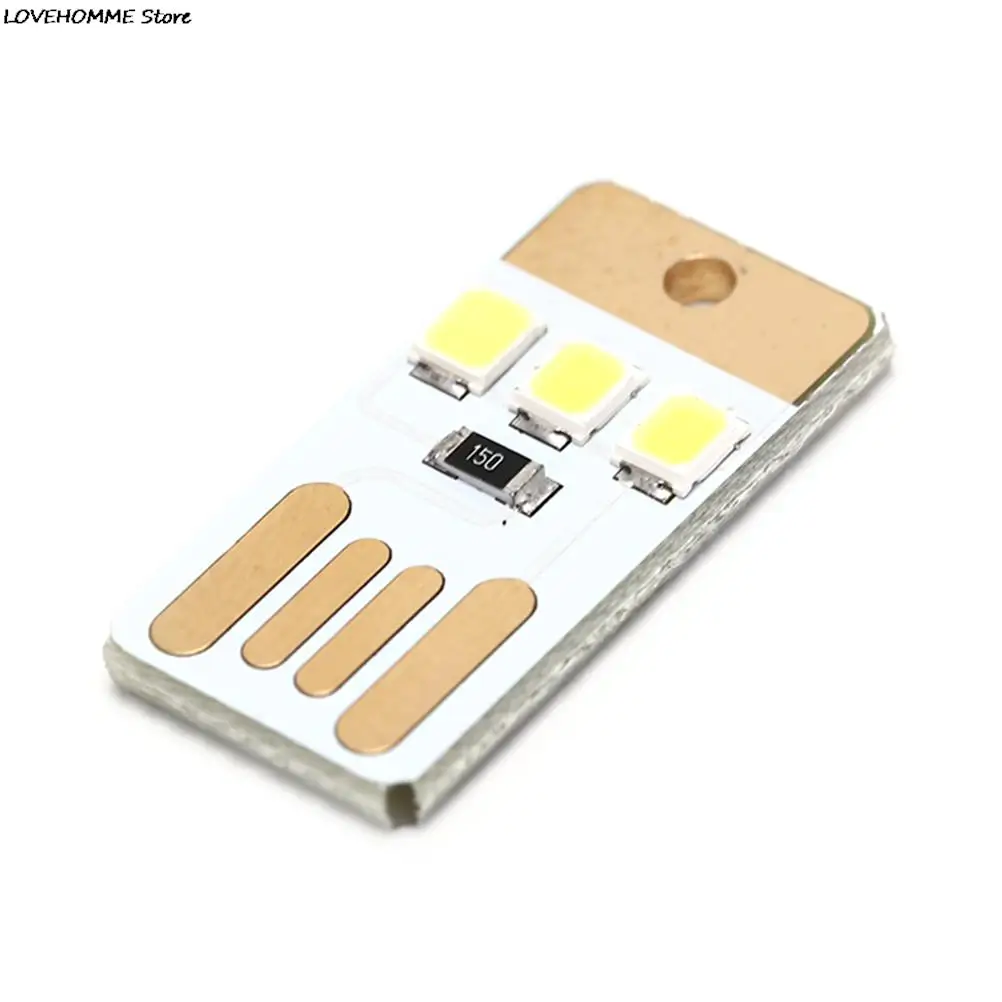 Bir / 5 adet Mini cep kartı USB güç LED Anahtarlık gece lambası 0.2 W USB LED ampul kitap ışık dizüstü PC Powerbank Gece Lambası Görüntü  5