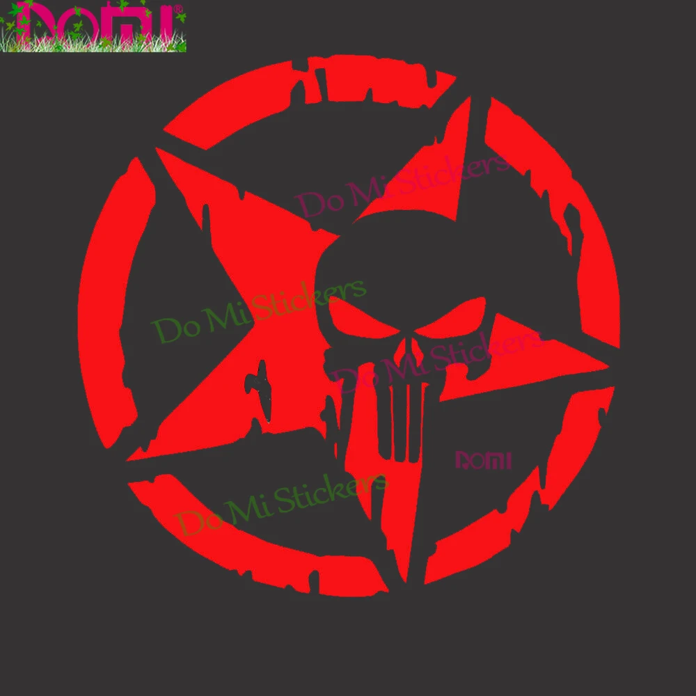 Punisher Kafatası logo çıkartması Çıkartması Araba Van Bisiklet Pencere Tampon Vinil Kırmızı Pencere Sticker Tuning Dizüstü Gövde Çıkartması Görüntü  1
