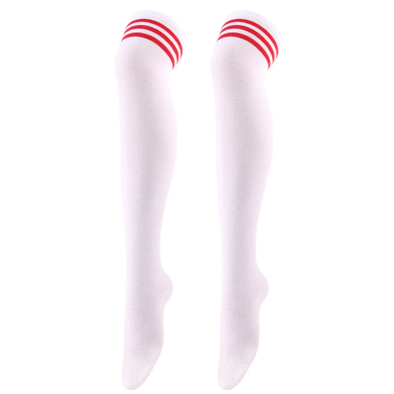 Yeni Seksi Medias Siyah Beyaz Çizgili Uzun Çorap Kadın Diz Üzerinde Uyluk Yüksek Diz Üzerinde Çorap Bayanlar Kızlar Sıcak Diz çorap Görüntü  1