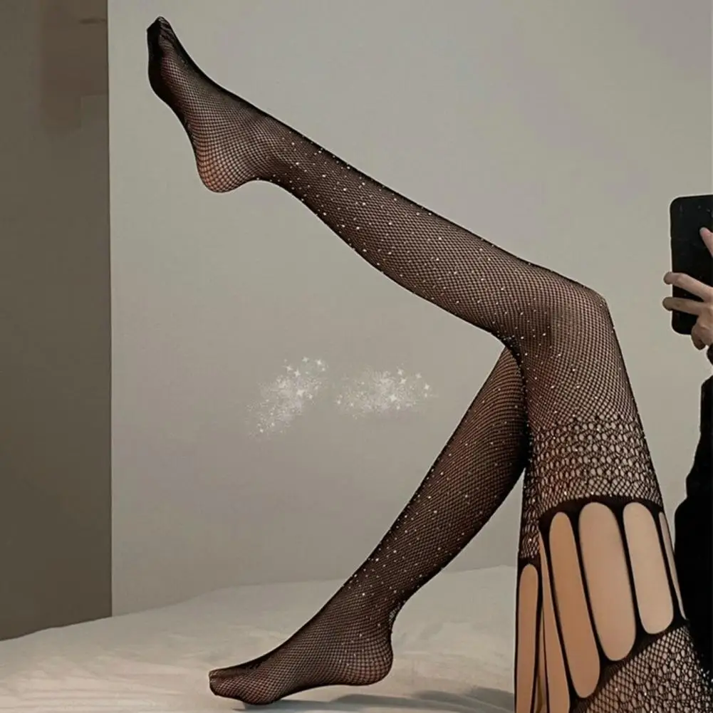 Kadın Külotlu Çorap Şık Streetwear Dantel Yüksek Elastikiyet Bayan Tayt Parti Kulübü Külotlu Çorap Bayan Tayt Görüntü  5