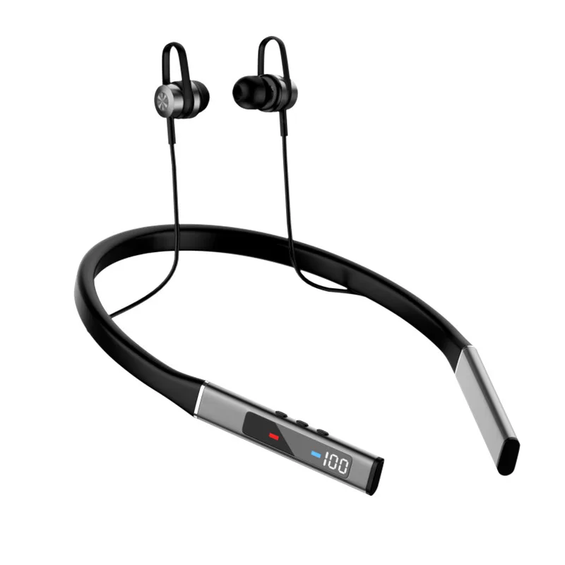 Yeni Bluetooth 5.1 kablosuz kulaklıklar Manyetik Boyun Bandı Kulaklık TWS Spor Koşu Kulaklık Mikrofon Desteği TF Kart ile Görüntü  0