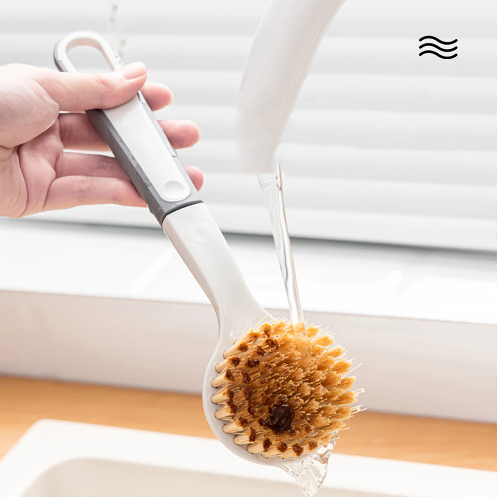 Yeni Sıcak Mutfak Bulaşık Yıkama Fırçaları Dayanıklı kaymaz Saplı Tabaklar Tencere Tavalar Lavabolar Görüntü  3