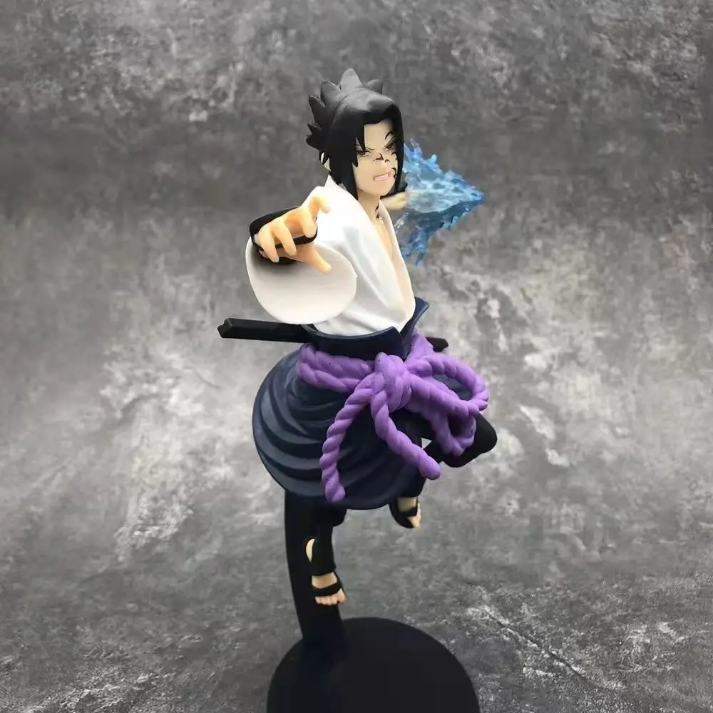 20 cm Anime Heykelcik Chidori Uchiha Sasuke Şekil Savaş ver. Dekorasyon PVC süs modeli Koleksiyon Model Oyuncak Görüntü  4