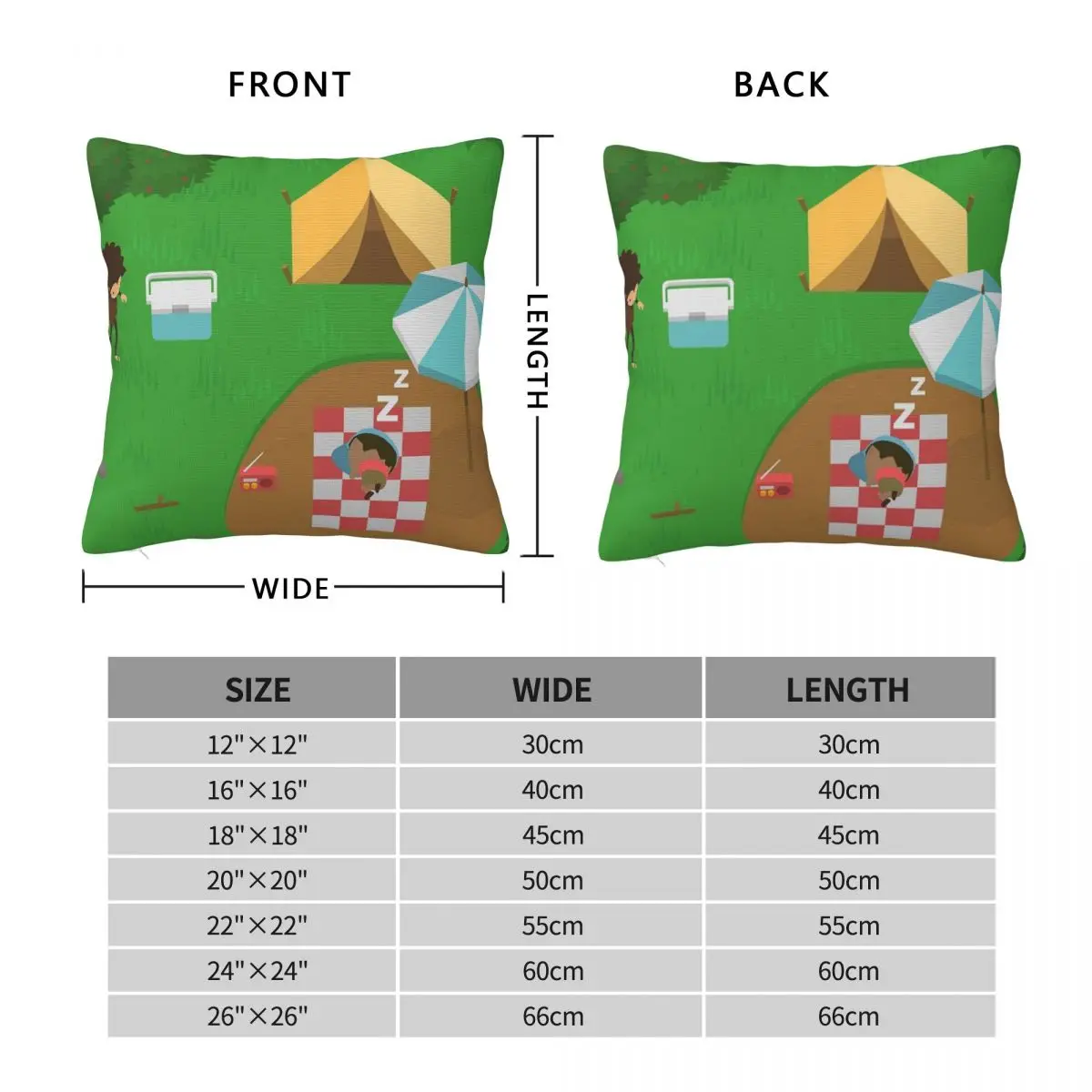 Sinsi Sasquatch Piknik Kare Yastık Kılıfı Polyester Keten Kadife Baskılı Zip Dekor kaplamalı yastık Kapak Görüntü  1