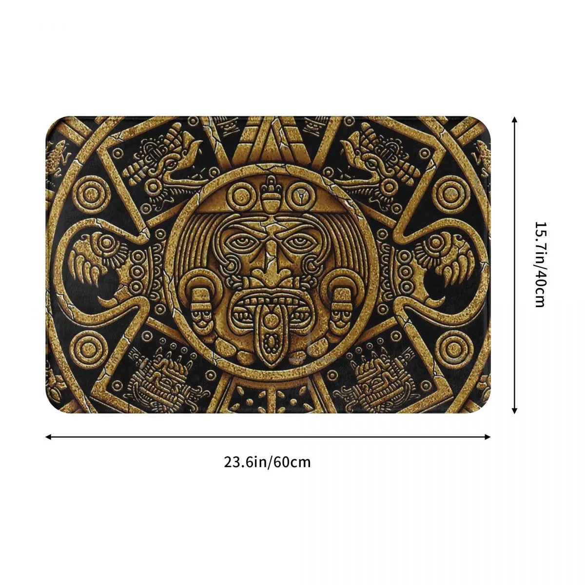 Maya Aztek Takvimi Mutfak Kaymaz Halı Altın Yatak Odası Mat giriş kapısı paspas Ev Dekor Halı Görüntü  3