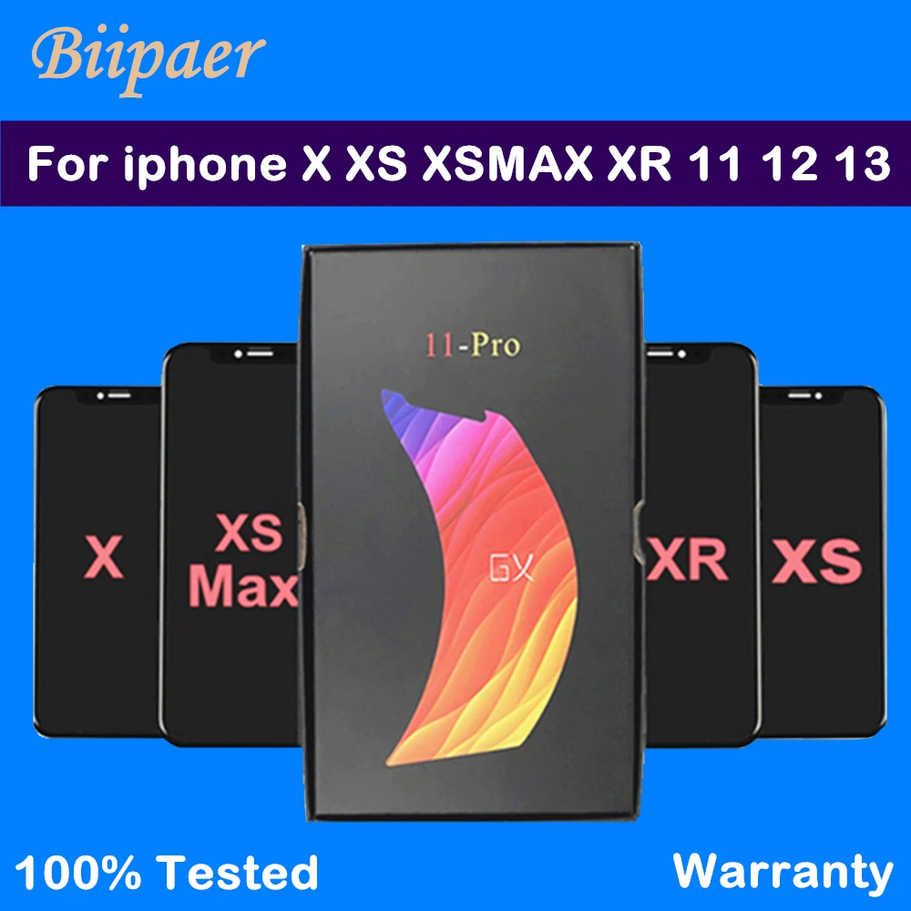 GX OLED LCD Pantalla Ekran iphone X XS İçin LCD Ekran Dokunmatik Ekran Digitizer Meclisi iPhone XSMAX 11 Pro Max 12 12 Pro Görüntü  1
