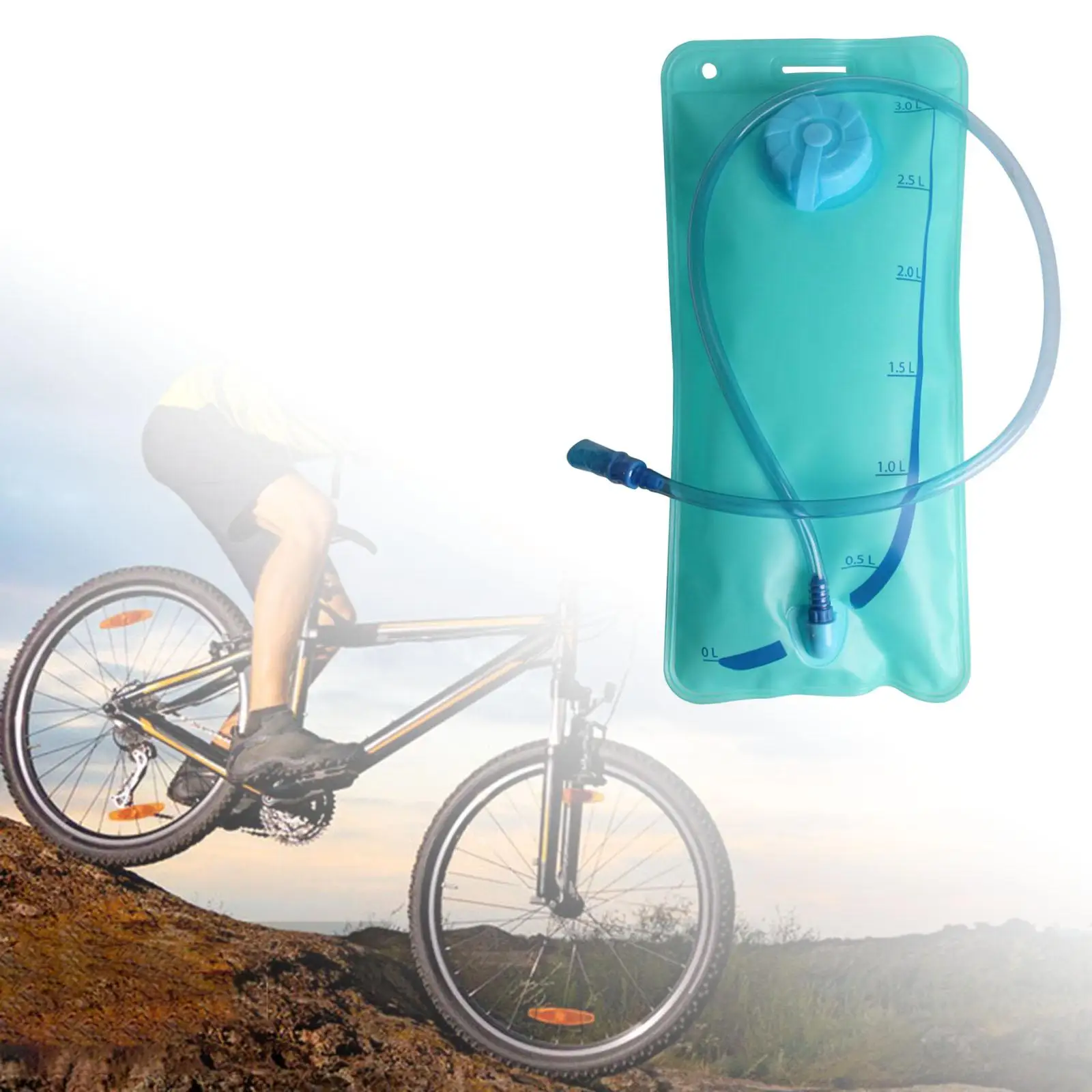 Bisiklet Su torbası Bisiklet su şişesi Su mesane 2L 3L Dağcılık için Görüntü  3
