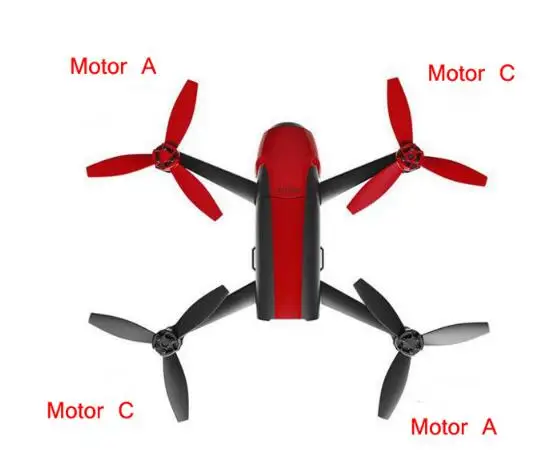 Papağan Bebop Drone 2.0 RC Quadcopter yedek parça Orijinal pozitif ve negatif motor Görüntü  0