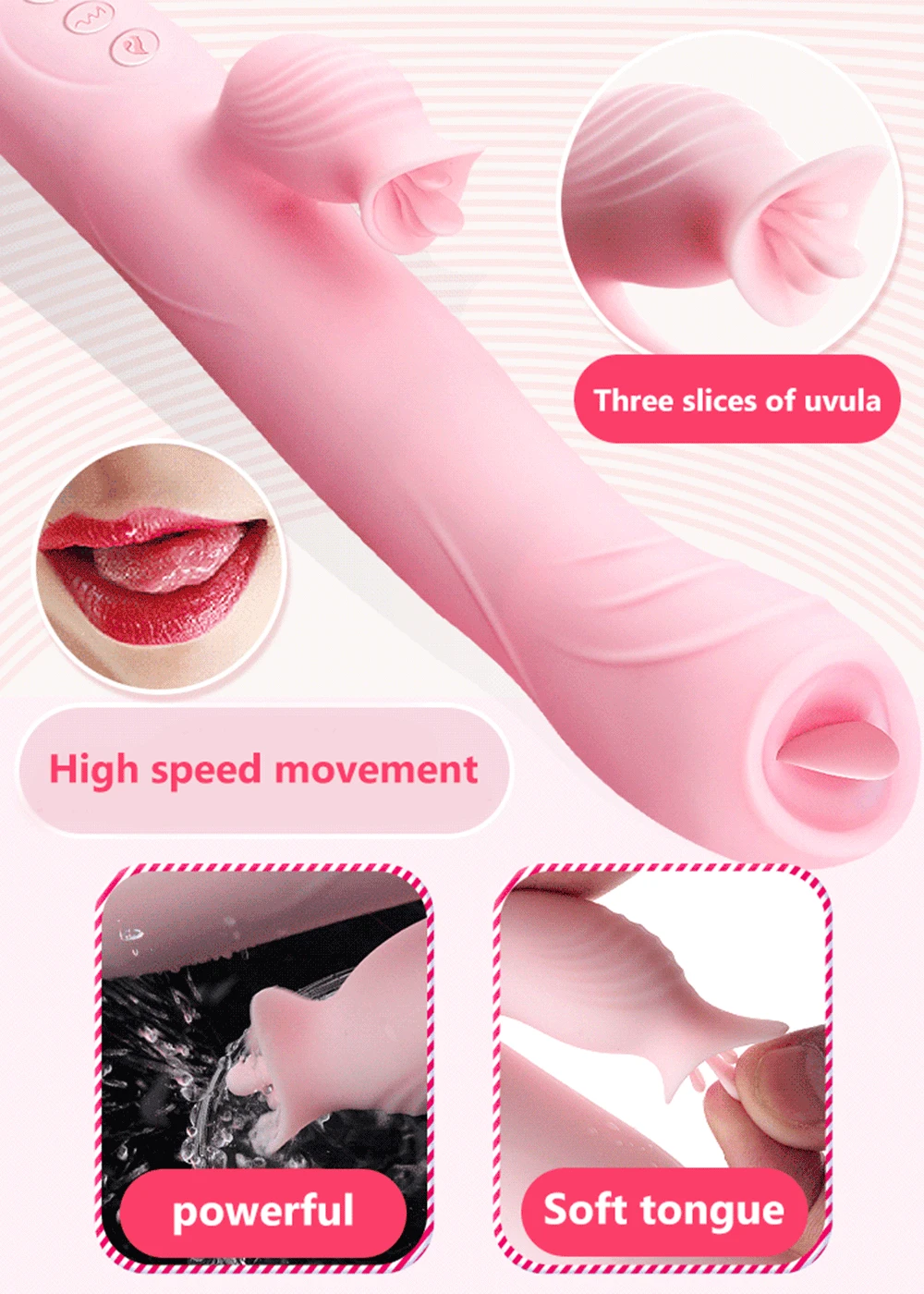 Dil yalama titreşimli yapay penis teleskopik ısıtma vibratör vajina klitoris teşvik kadın Masturbator yetişkin seks oyuncakları kadınlar için Görüntü  0