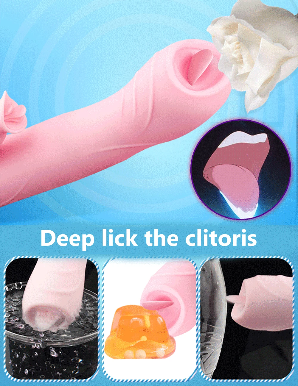 Dil yalama titreşimli yapay penis teleskopik ısıtma vibratör vajina klitoris teşvik kadın Masturbator yetişkin seks oyuncakları kadınlar için Görüntü  1