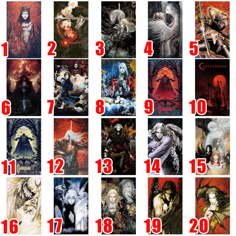 Anime Oyunu Castlevania Posteri 2022 Yeni Ev Dekor Leon Belmont Vampir Dracula Alucard Kağıt Duvar Posterleri Ev Odası Dekorasyon Görüntü  1