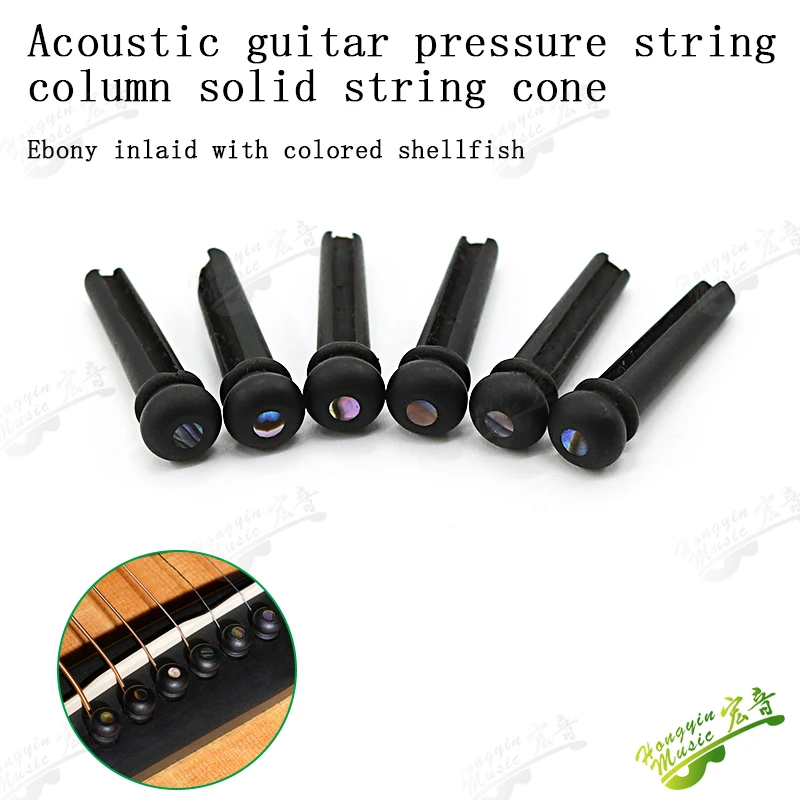 6 adet / takım Akustik Gitar Köprü Pin Siyah Abanoz Kabuk Gitar Köprü Kemik Pimleri Seti Yeşil Abalone Nokta Parçaları ve Aksesuarları Görüntü  0