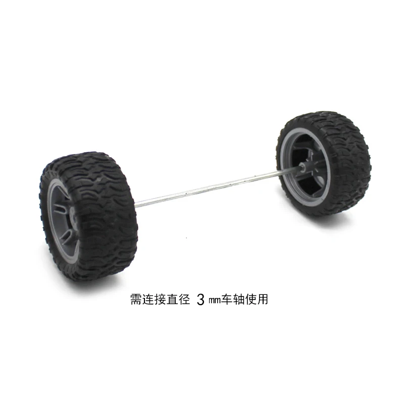 3 * 60mm kauçuk tekerlekler 3mm delik DIY oyuncak araba yumuşak sırtı tekerlekler el yapımı malzemeler modeli aksesuarları Görüntü  0