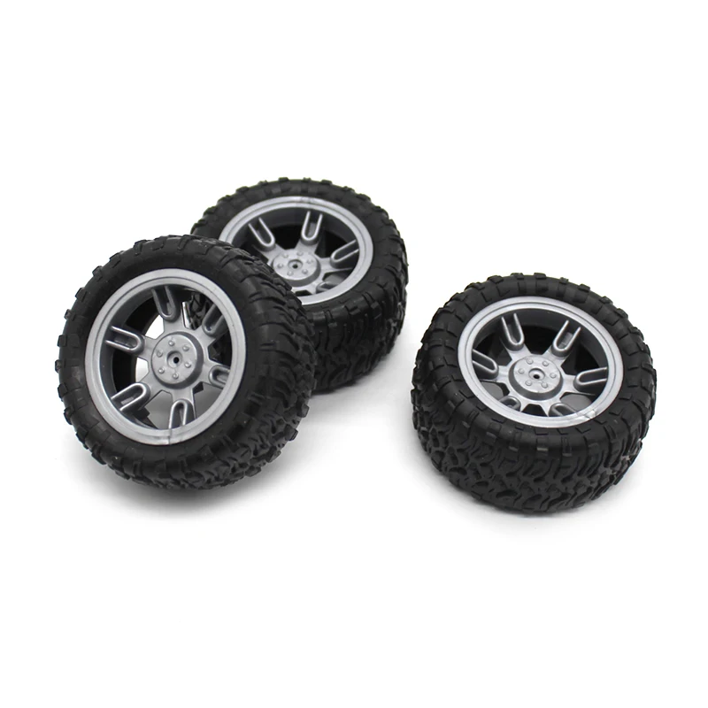 3 * 60mm kauçuk tekerlekler 3mm delik DIY oyuncak araba yumuşak sırtı tekerlekler el yapımı malzemeler modeli aksesuarları Görüntü  2