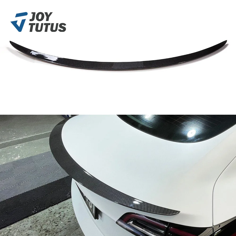Arka Bagaj Spoiler Tesla Modeli 3 2022 2021 2017-2020 Bagaj Spoiler Dudak Karbon Fiber ABS Kanat Spoiler Araba Styling Aksesuarları Görüntü  5