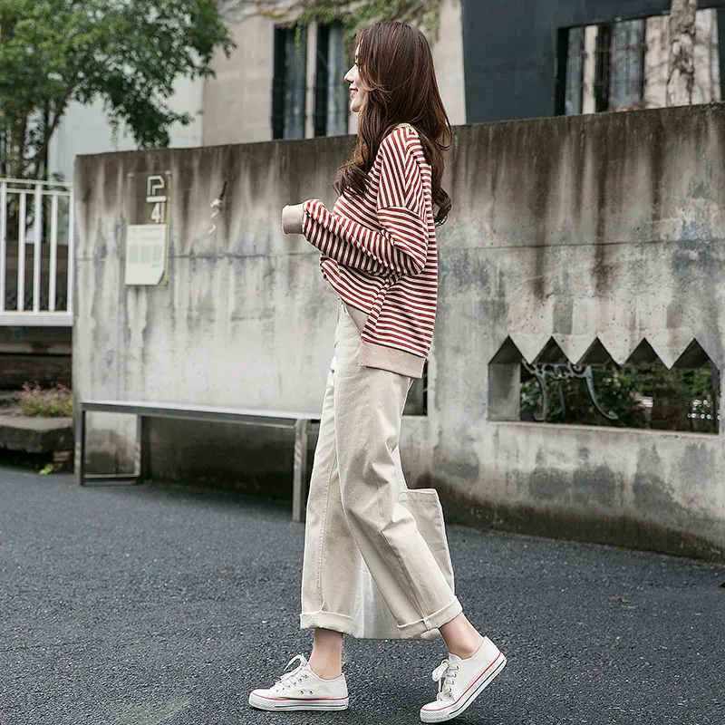 100 % Pamuk Artı Boyutu Beyaz Kot Kadın Yüksek Bel Harem Anne Kot Kadın Klasik Temel Bahar 2020 Yeni kot pantolon Streetwear Görüntü  3