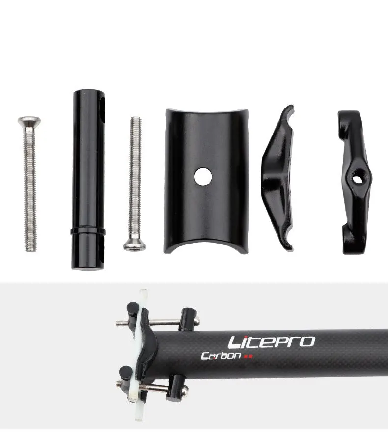 Litepro Tam Karbon Fiber Koltuk Tüp 33.9 mm*580 Ultralight 282g Karbon Fiber Seatpost 31.8 mm brompton bisiklet selesi Görüntü  4