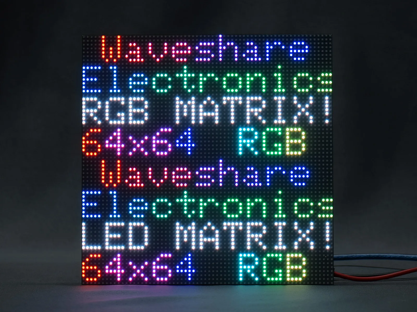 RGB Tam Renkli LED Matris Paneli 3mm Pitch 64×64 Piksel Ayarlanabilir Parlaklık Destekler Ahududu Pi Ve Arduino 5V / 4A Görüntü  5