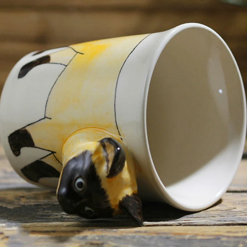 200 ML el-boyalı hayvan kahve fincanı Yaratıcı Siyam kedi seramik fincan Karikatür hediye kahve kupa Ofis su cam Parti hediyeler Görüntü  0